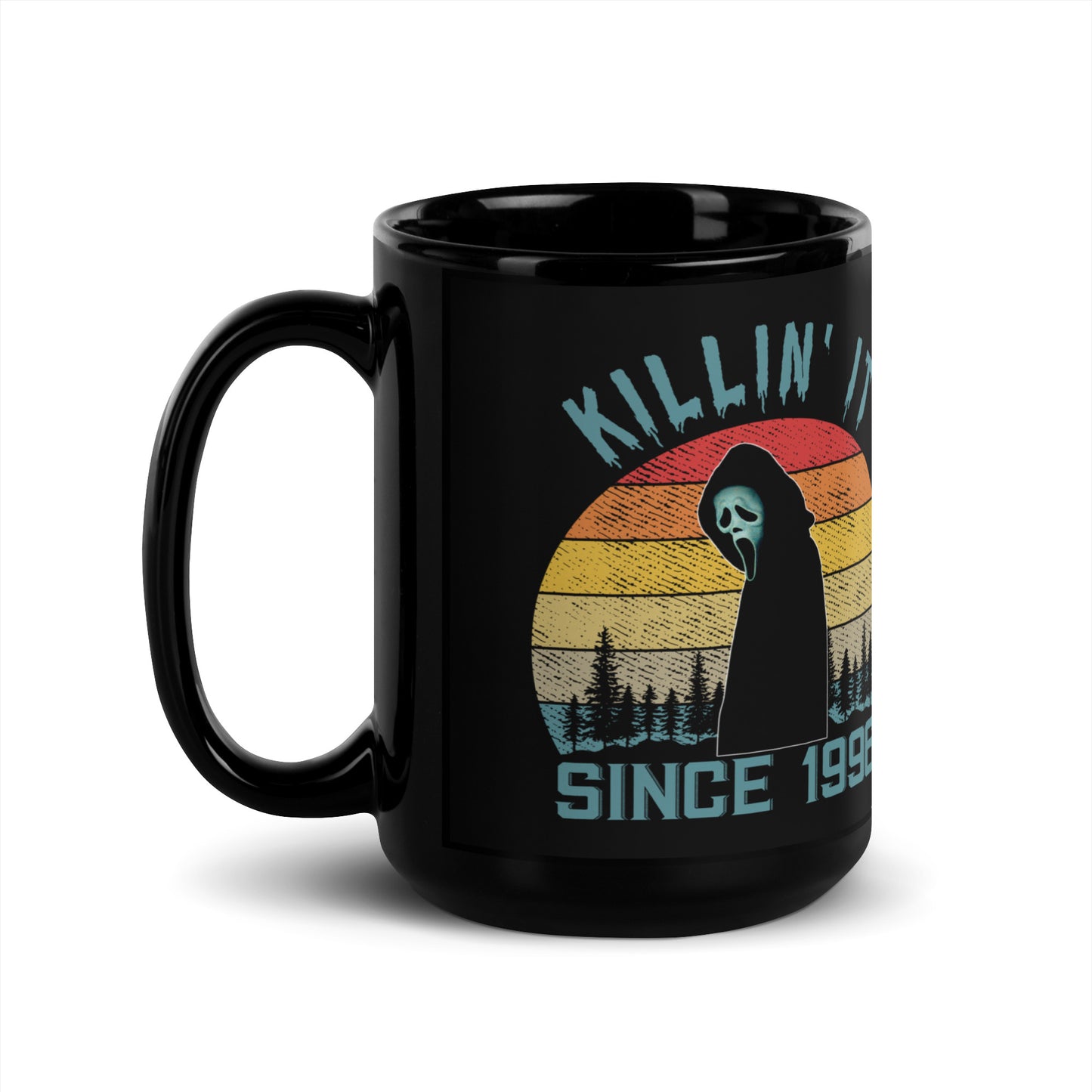 Black Glossy 15oz Mug Killin It Ghost Face