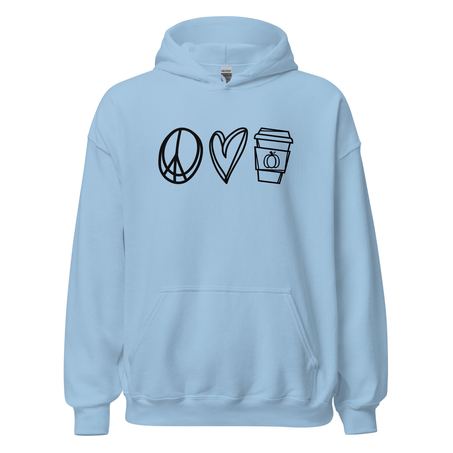 Unisex Hoodie Peace Love Pumpkin Spice