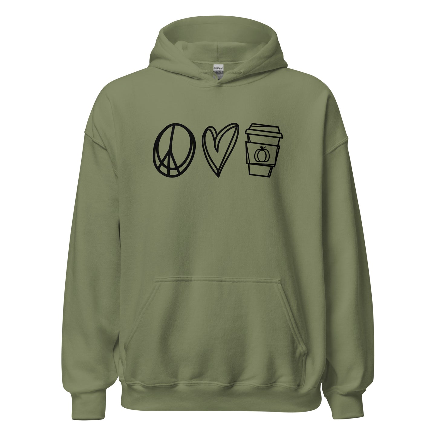 Unisex Hoodie Peace Love Pumpkin Spice