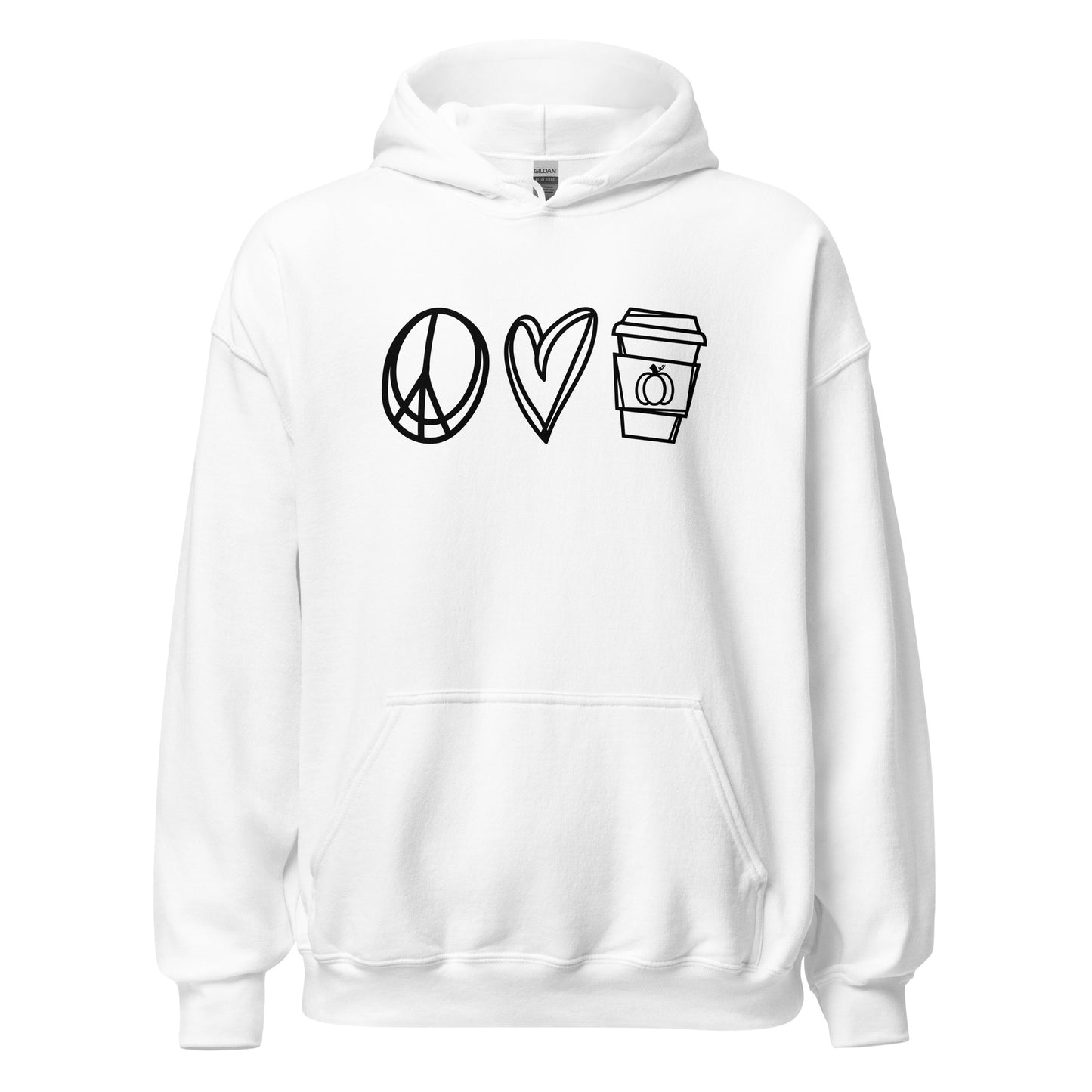 Unisex Hoodie Peace Love Pumpkin Spice
