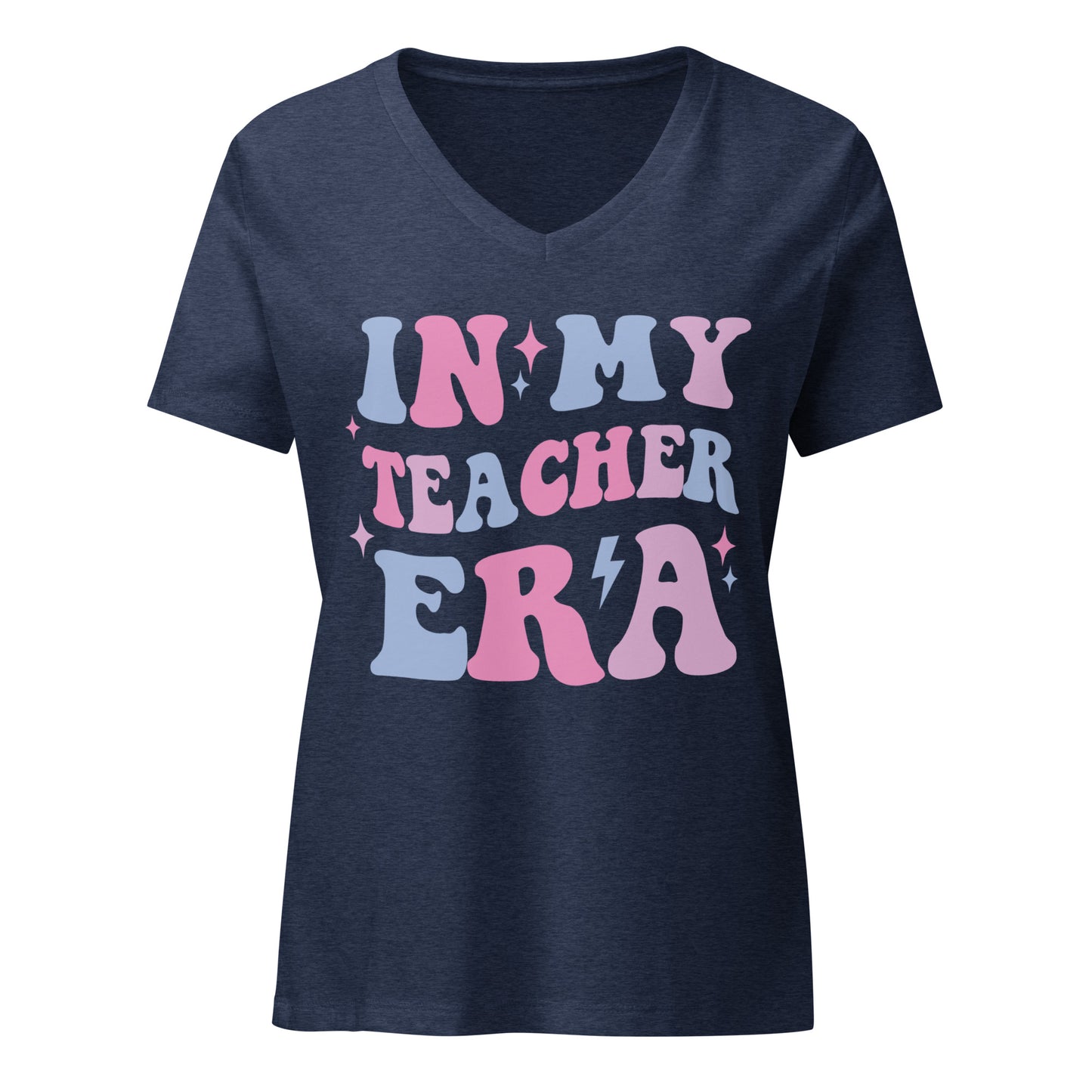 Women’s Relaxed V-neck Tee In My Teacher Era