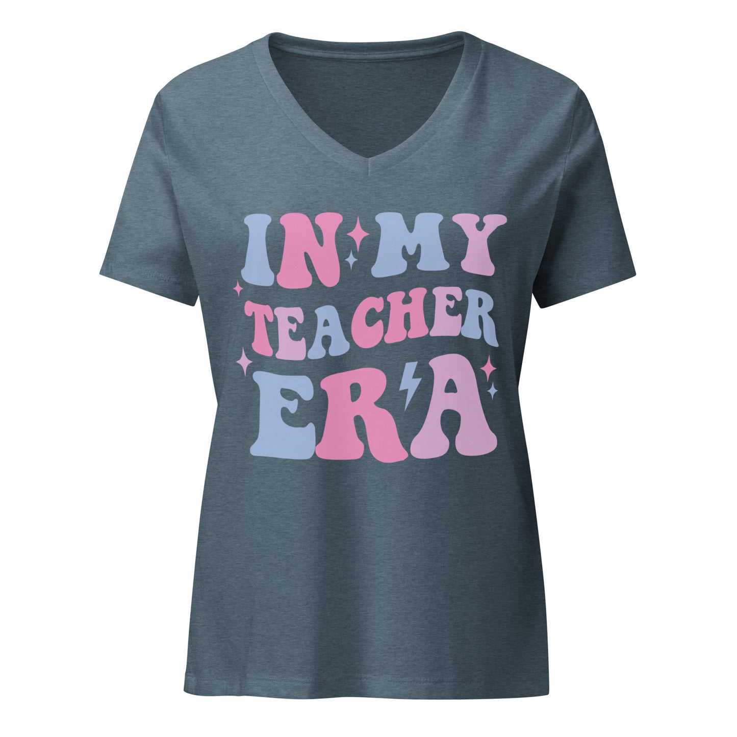 Women’s Relaxed V-neck Tee In My Teacher Era