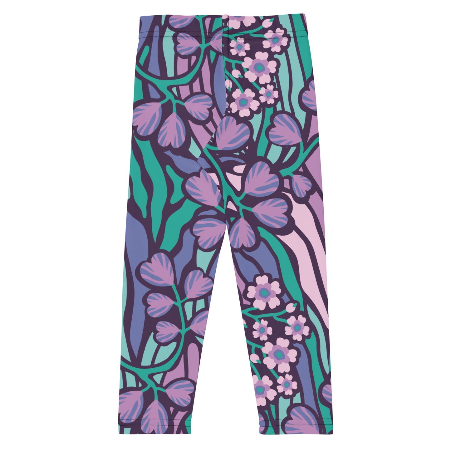 Little Kid's Leggings Purple Floral