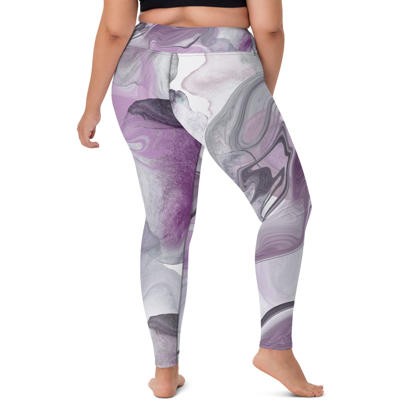 Women's Yoga Leggings Purple Swirls