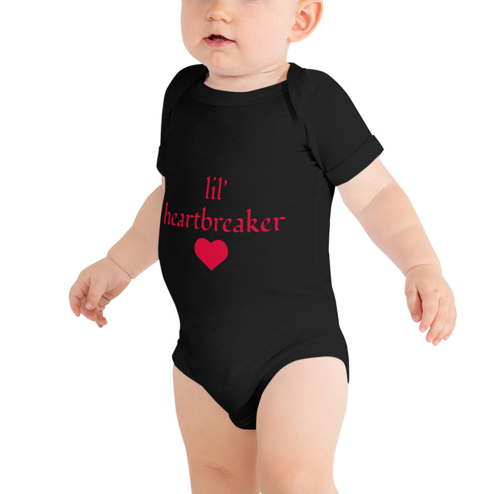 Baby Short Sleeve Bella Canvas Onsie Lil' Heartbreaker