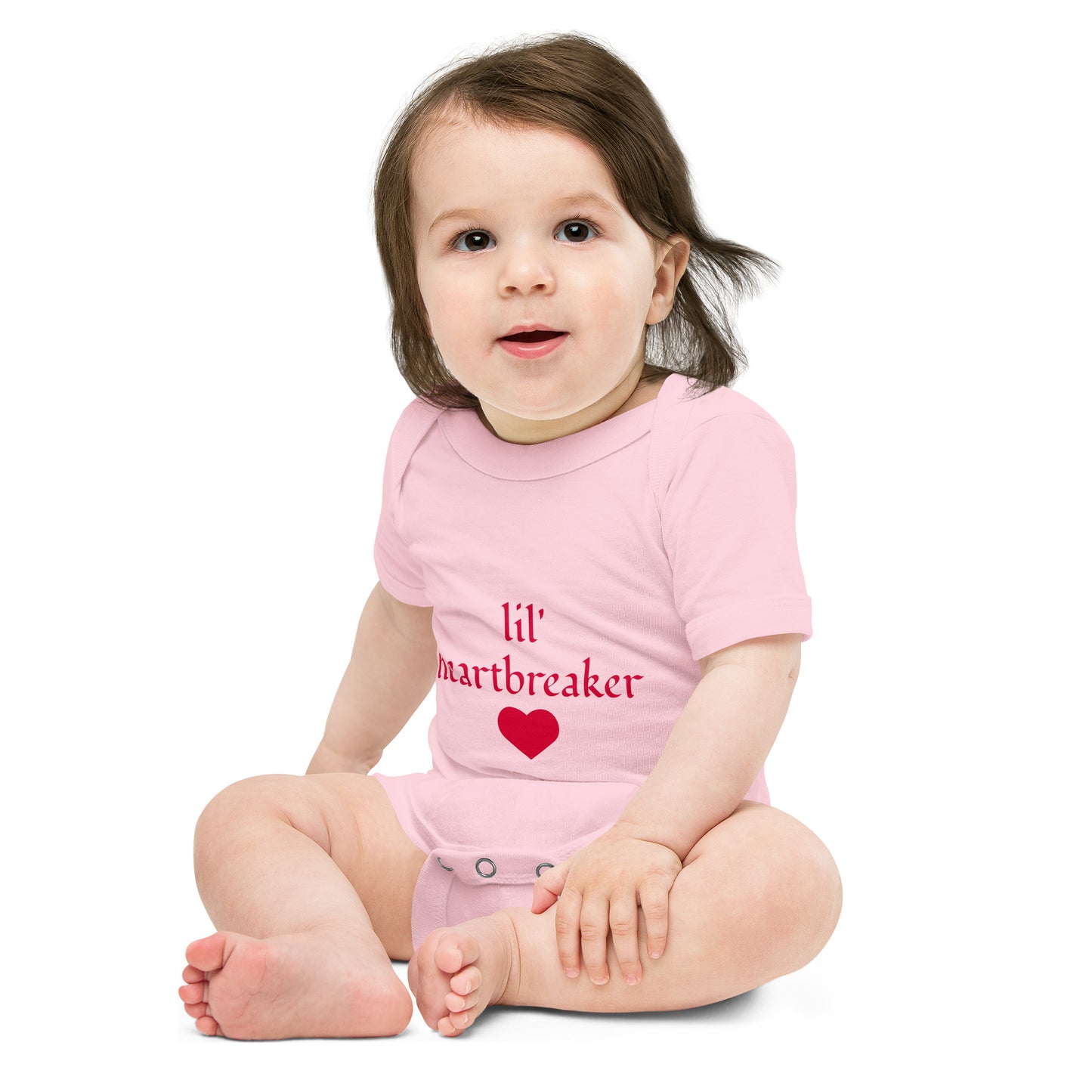 Baby Short Sleeve Bella Canvas Onsie Lil' Heartbreaker
