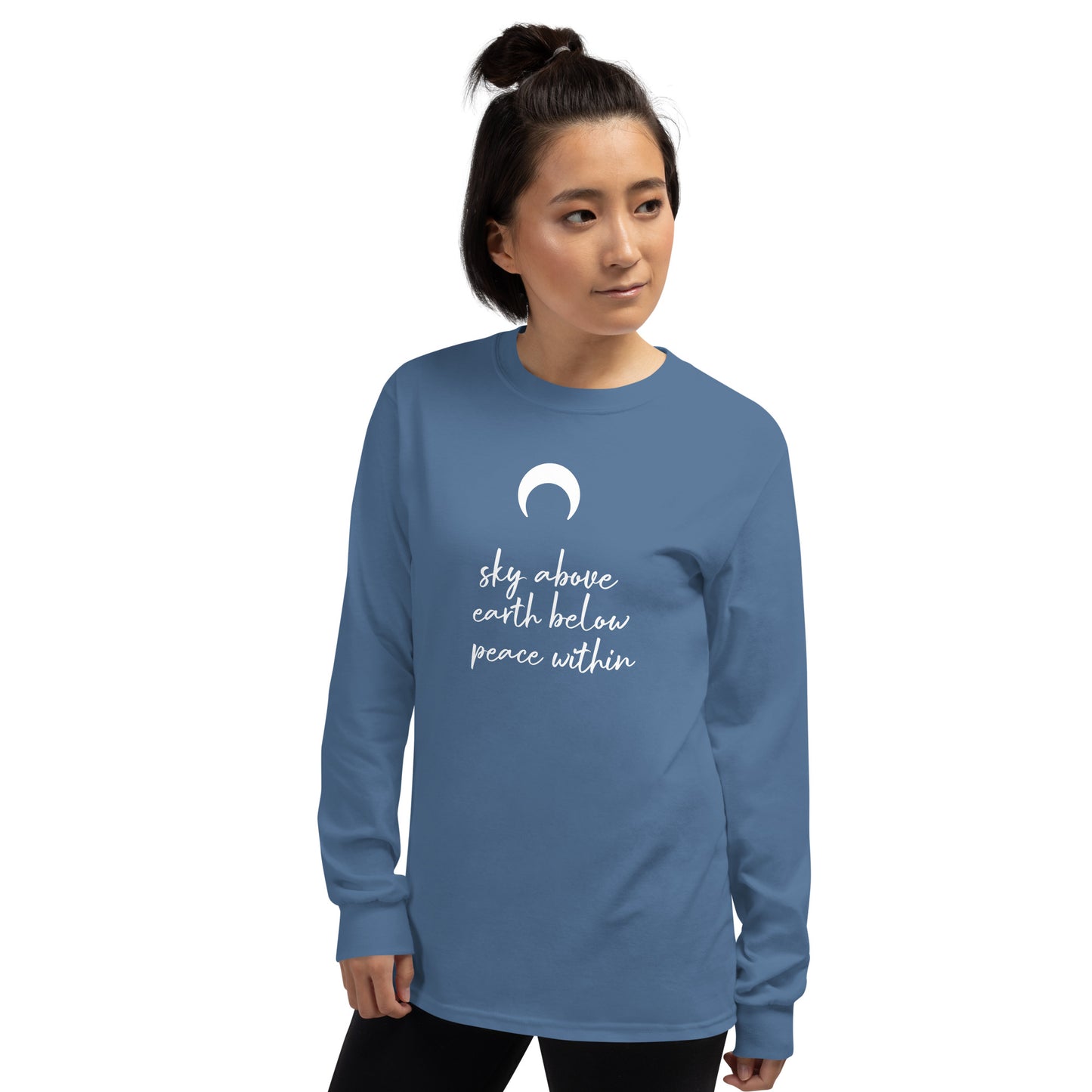 Unisex Long Sleeve Tee Crescent Moon Sky Above