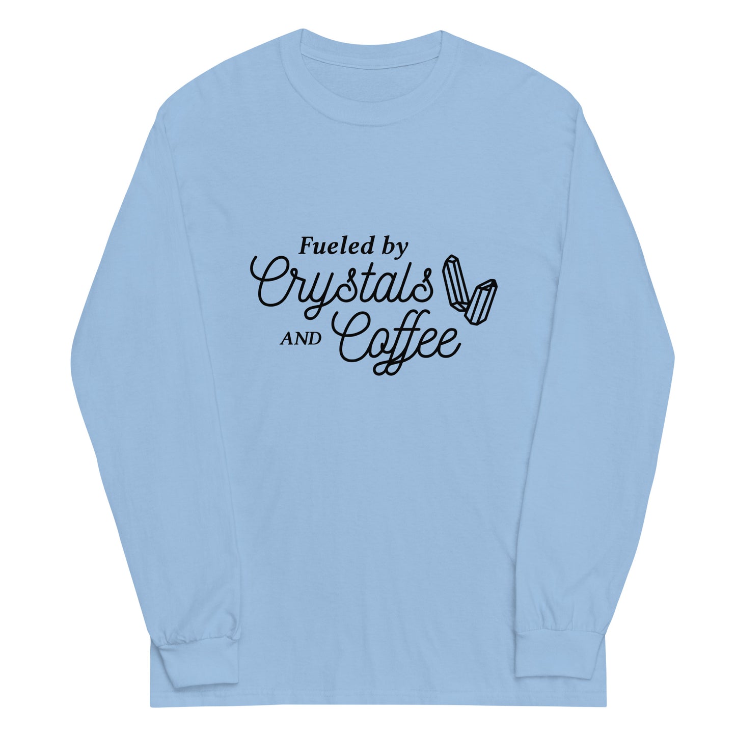 Unisex Long Sleeve Tee Crystals and Coffee