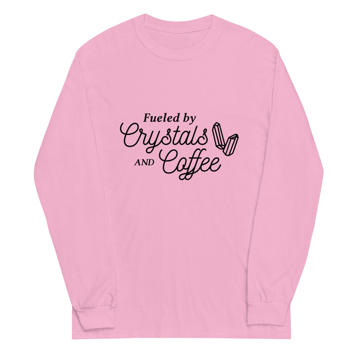 Unisex Long Sleeve Tee Crystals and Coffee