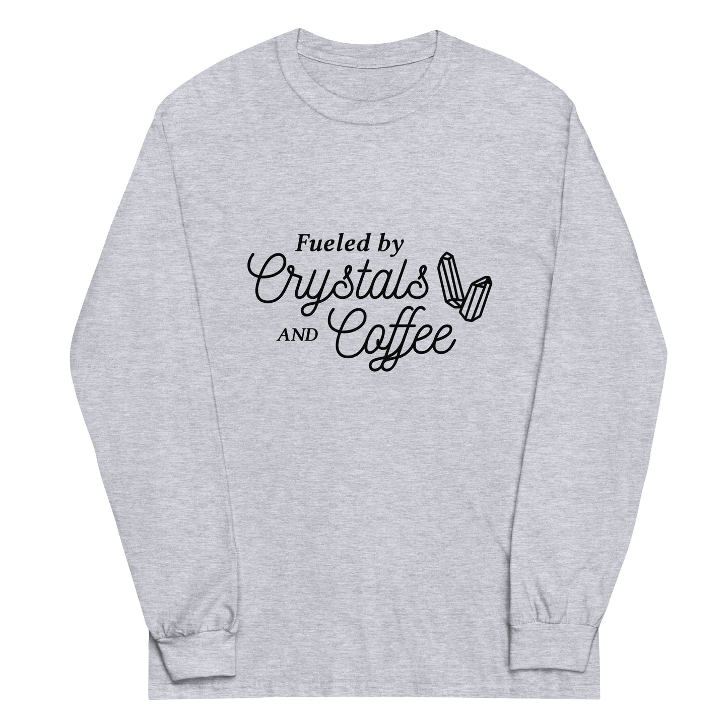 Unisex Long Sleeve Tee Crystals and Coffee