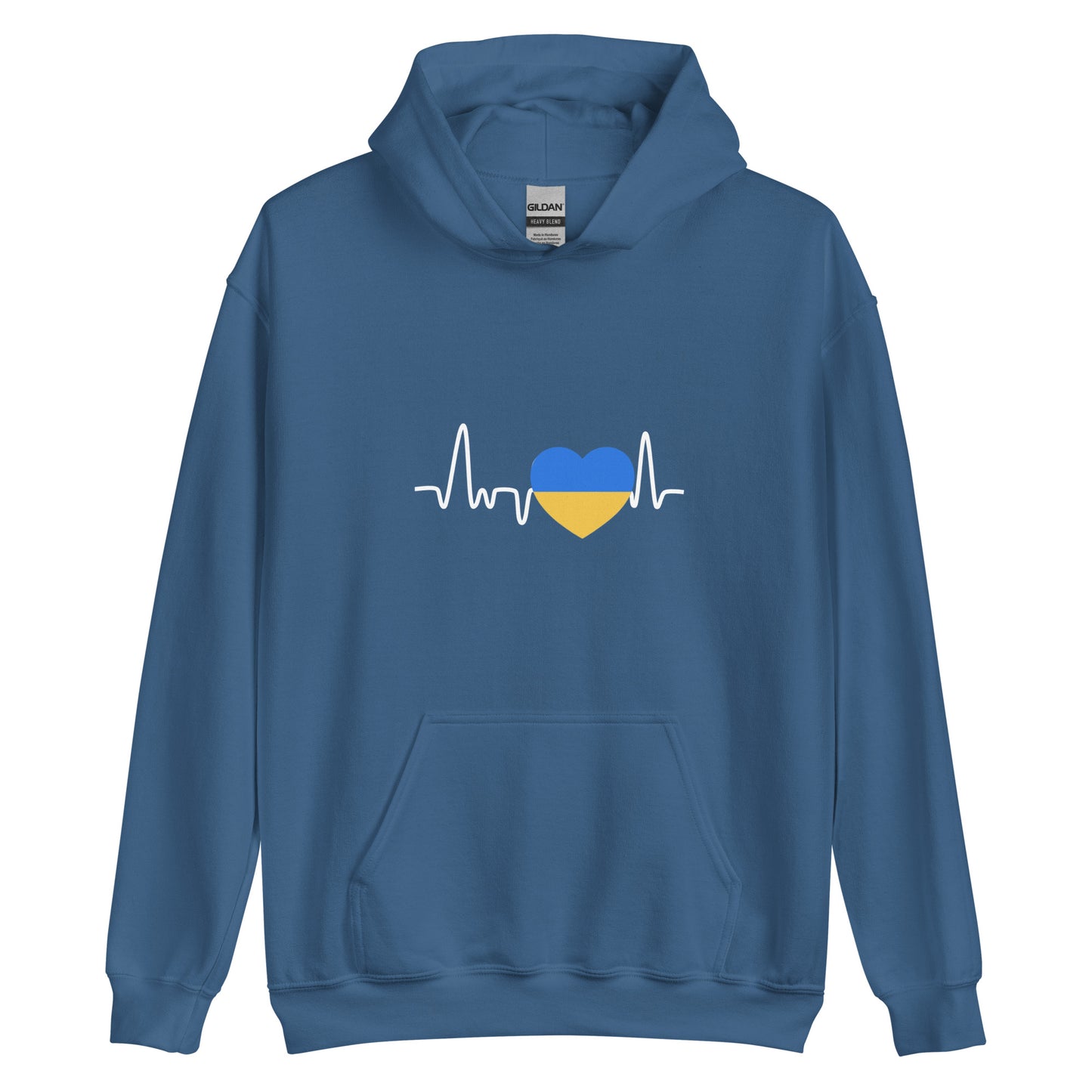 Unisex Heavy Blend Hoodie Ukraine Heartbeat