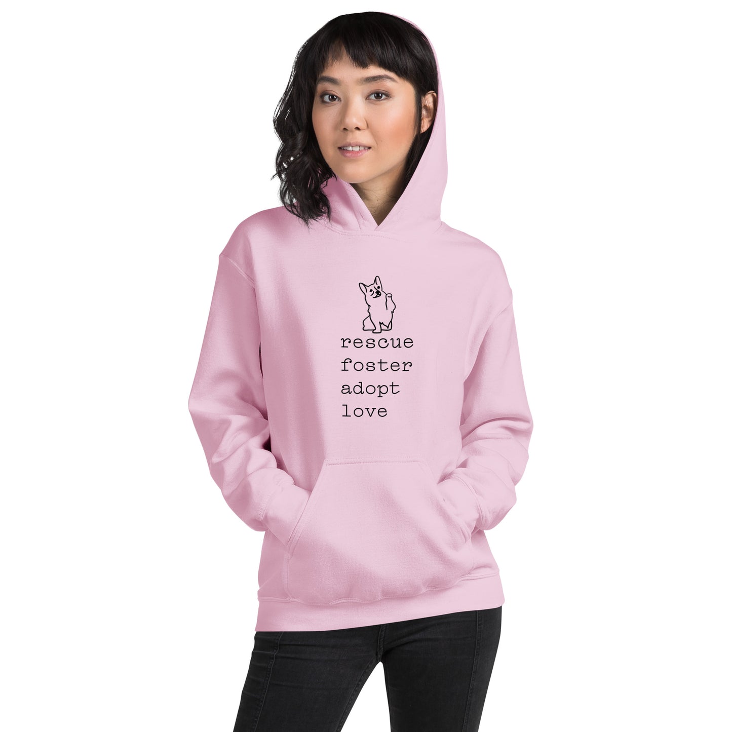 Unisex Heavy Blend Hoodie Rescue Foster Adopt Love