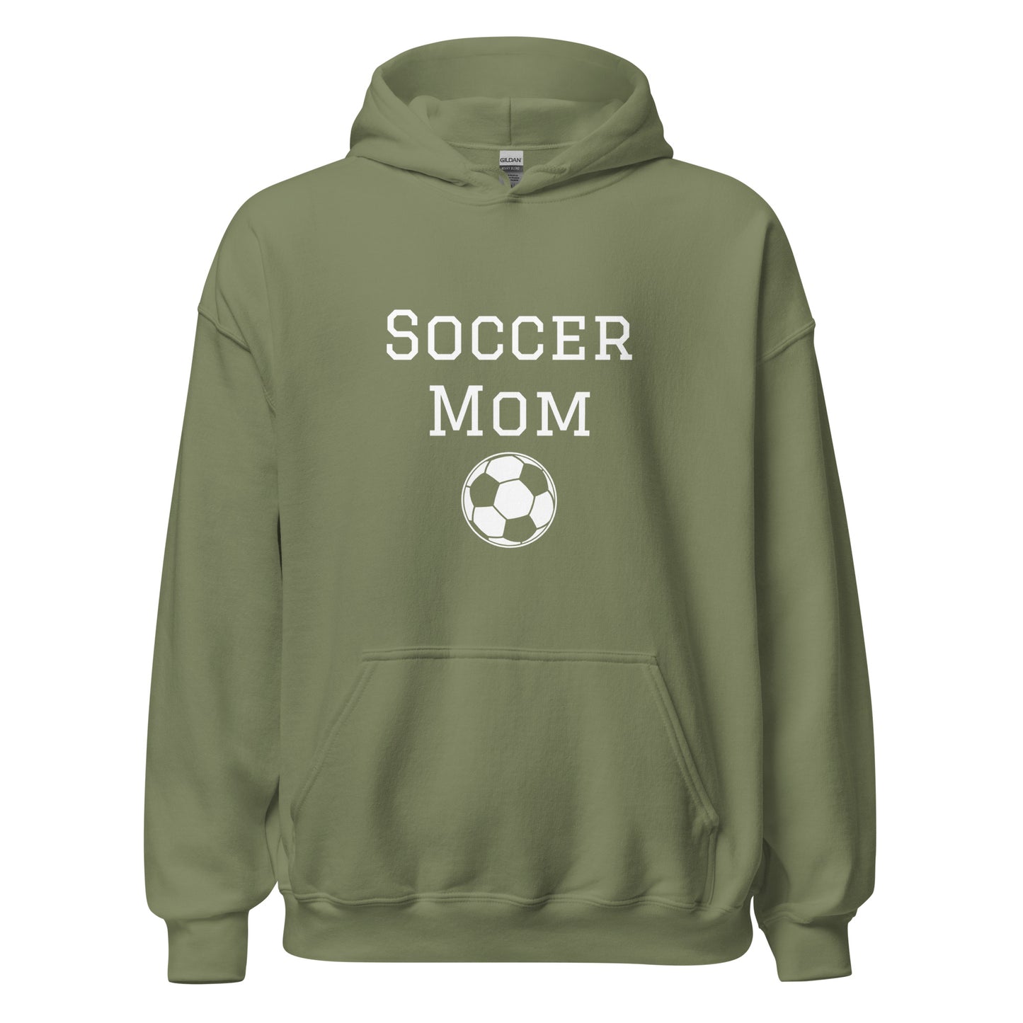 Unisex Heavy Blend Hoodie Soccer Mom White Ink
