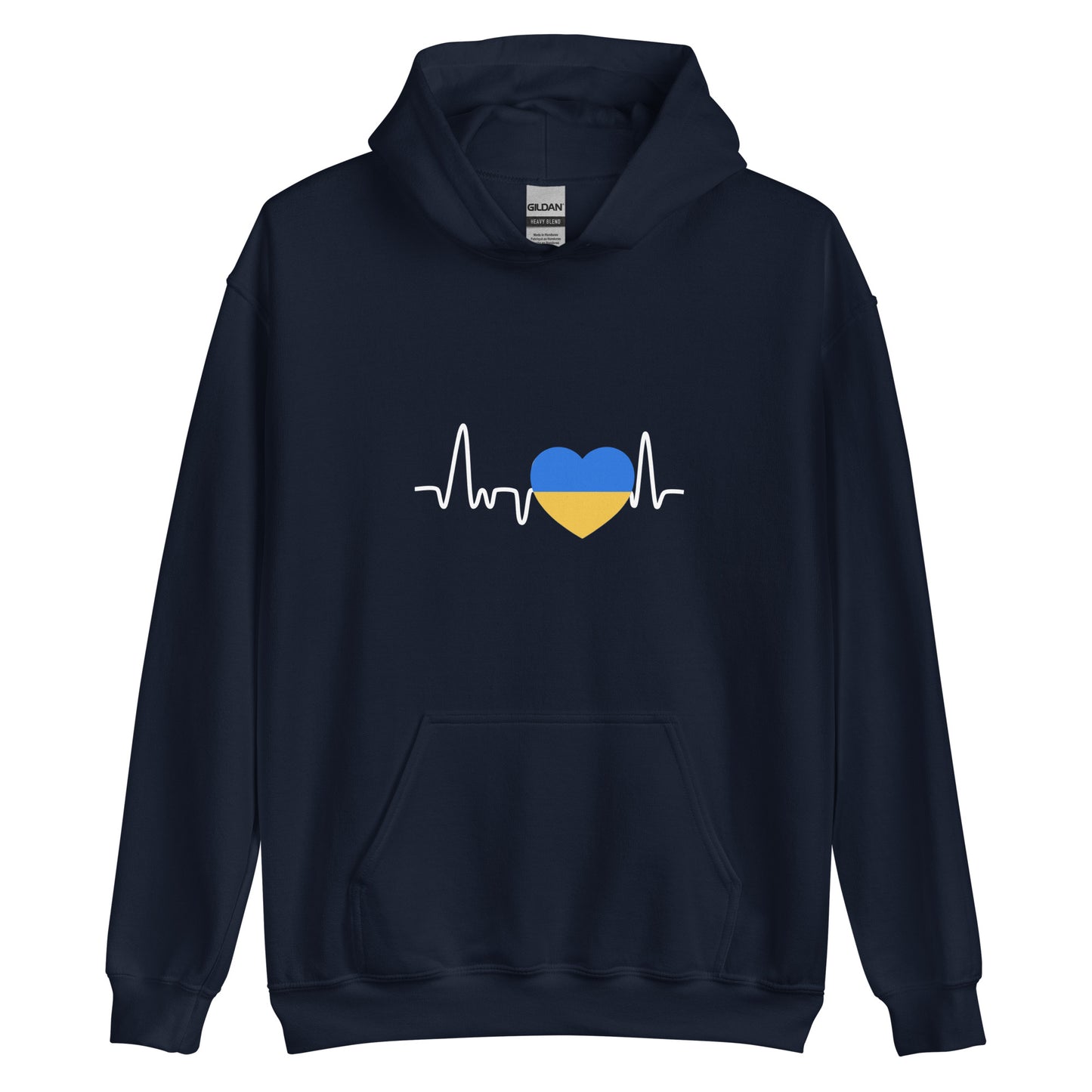 Unisex Heavy Blend Hoodie Ukraine Heartbeat