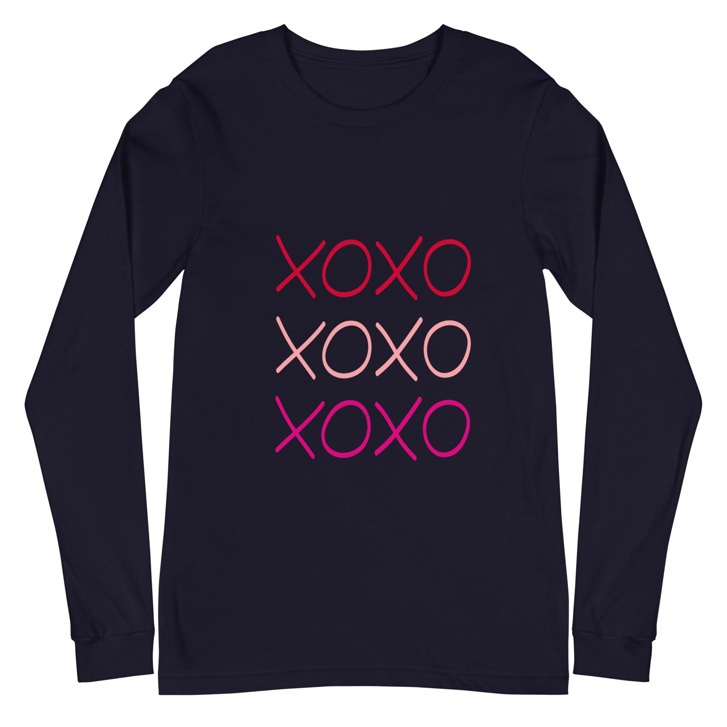 Unisex Long Sleeve Bella+Canvas Tee XOXO