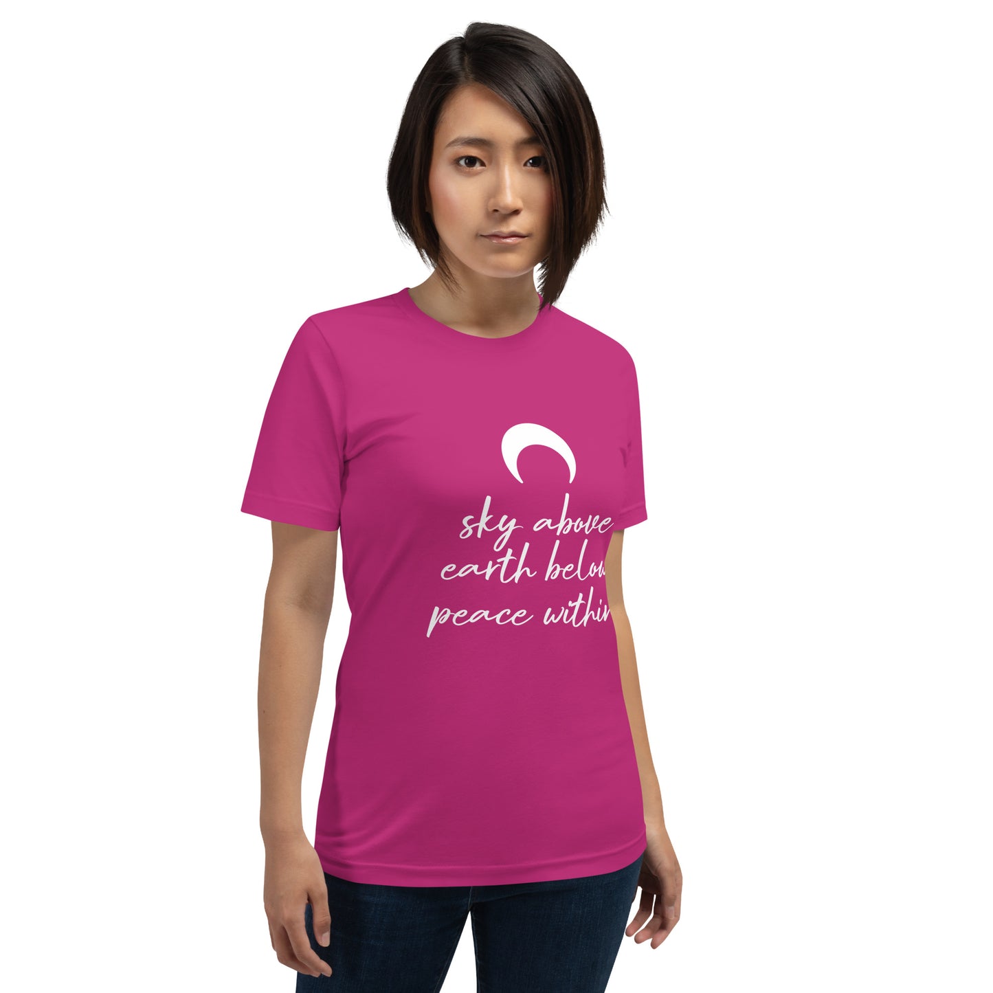 Unisex Short Sleeve Bella+Canvas Tee Crescent Moon Sky Above