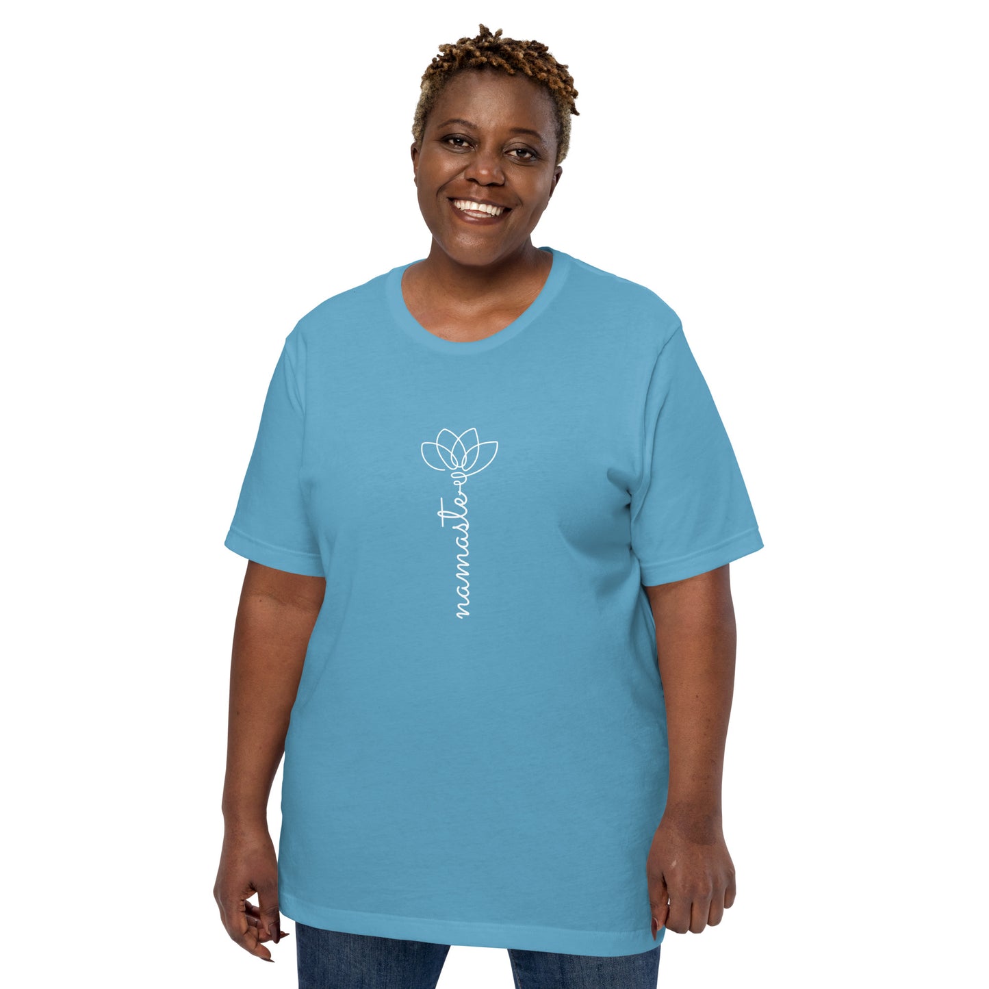 Unisex Short Sleeve Bella+Canvas Tee Namaste Lotus Line