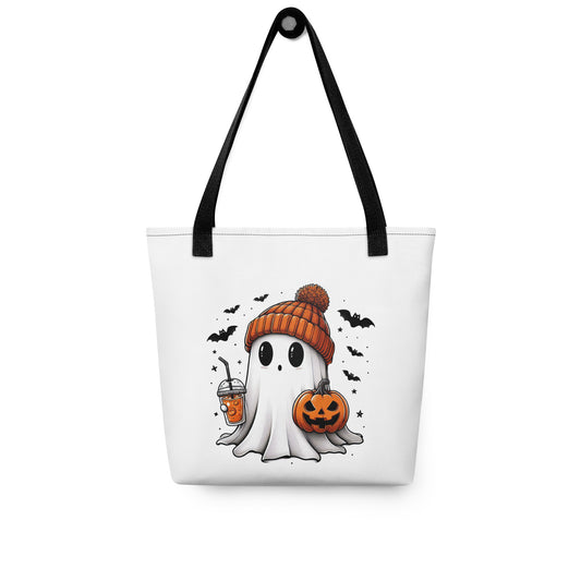 Tote Bag Beanie Ghostie with Iced PSL