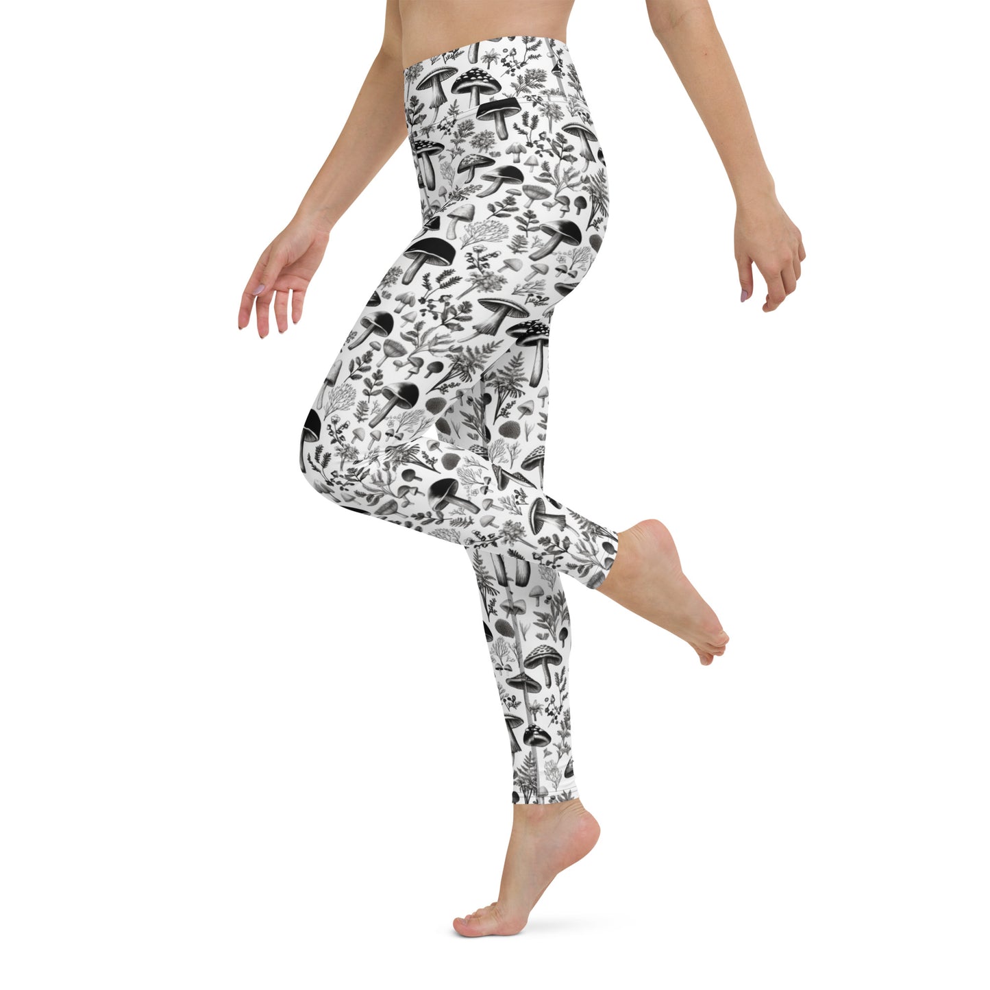 Yoga Leggings Monochromatic Mushies