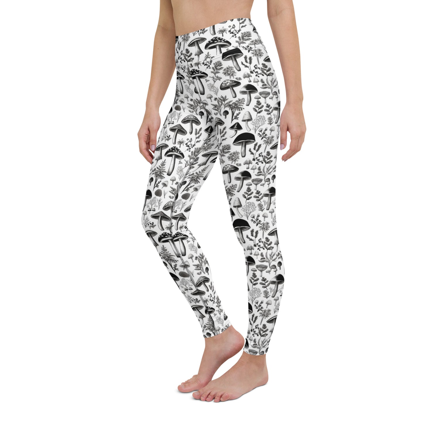 Yoga Leggings Monochromatic Mushies