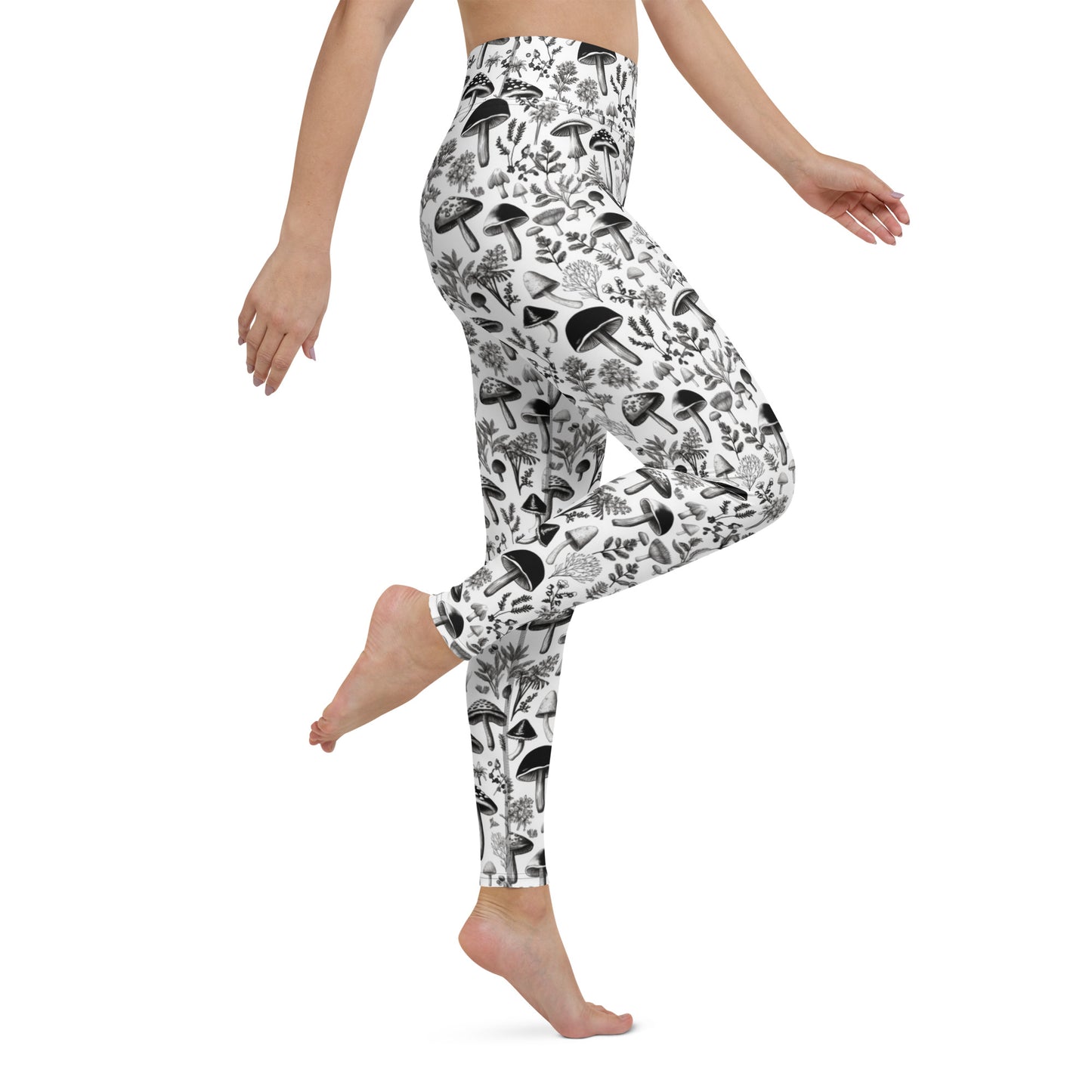 Yoga Leggings Monochromatic Mushies