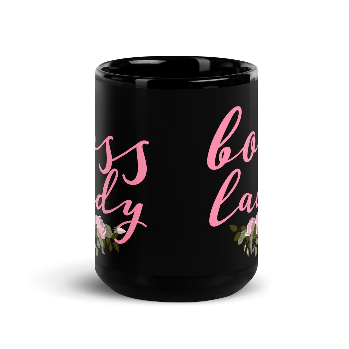 Black Glossy 15oz Mug Boss Lady