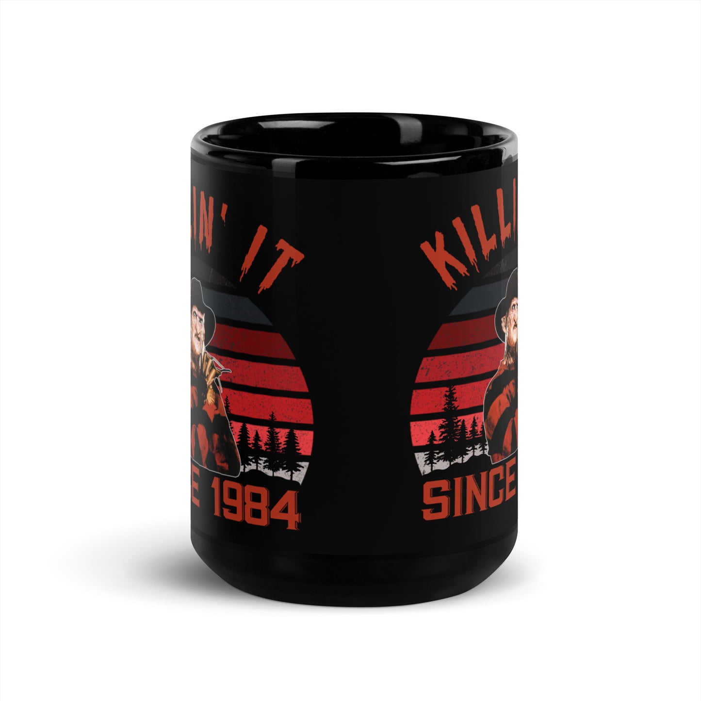 Black Glossy 15oz Mug Killin It Freddy