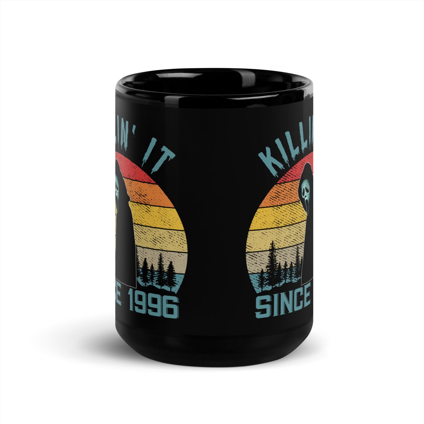 Black Glossy 15oz Mug Killin It Ghost Face