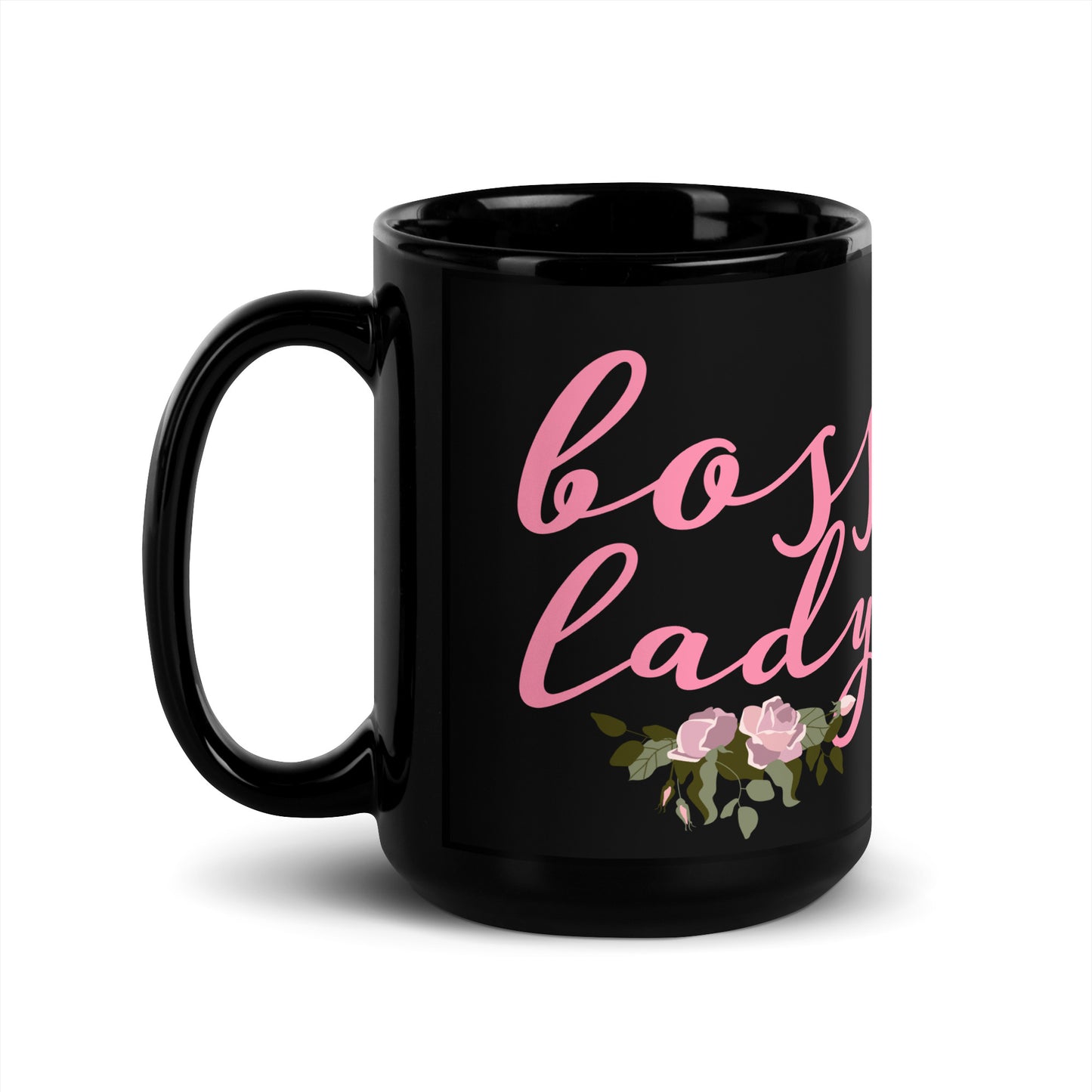 Black Glossy 15oz Mug Boss Lady