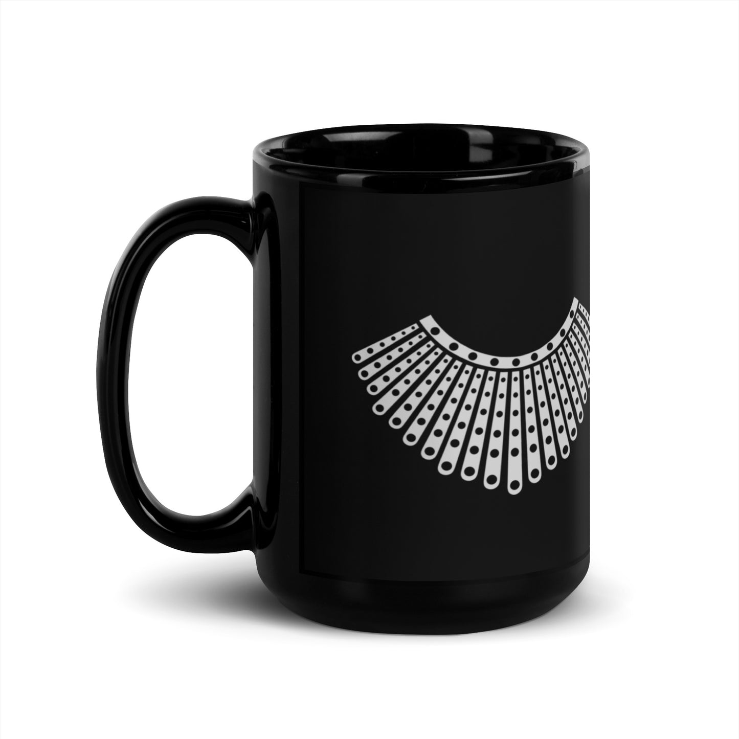 Black Glossy 15oz Mug RBG Collar