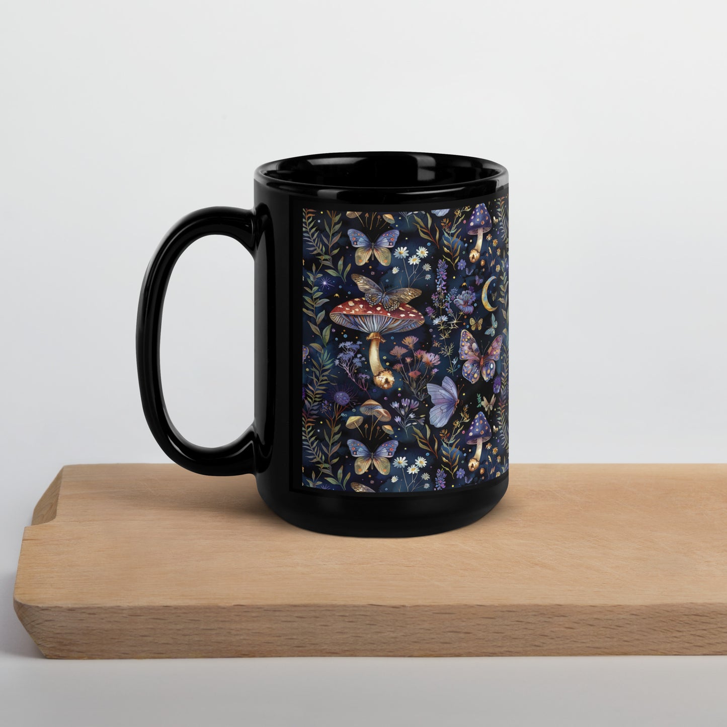 Black Glossy 15oz Mug Magical Night