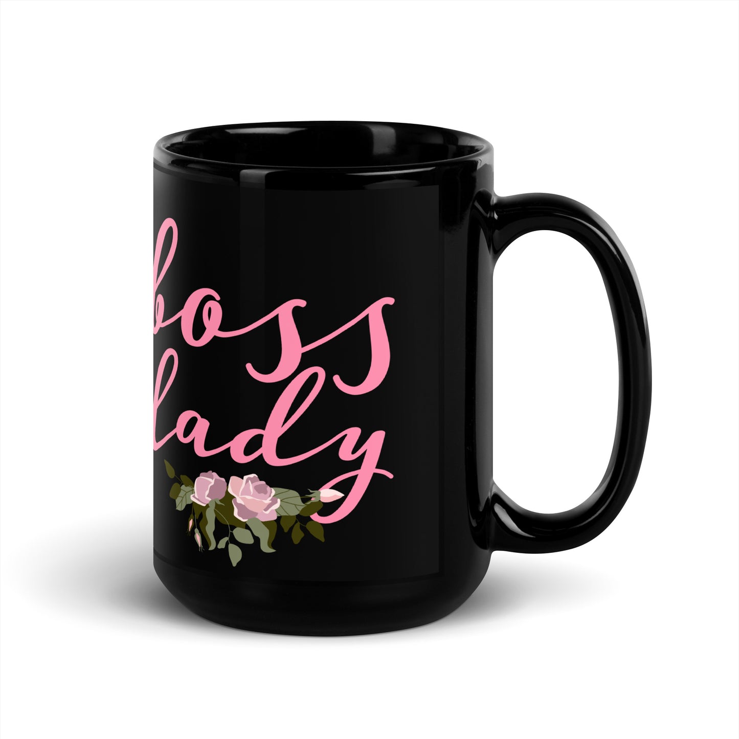 Black Glossy 15oz Mug Boss Lady