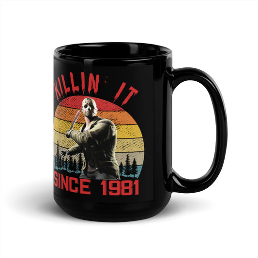 Black Glossy 15oz Mug Killin' It Jason