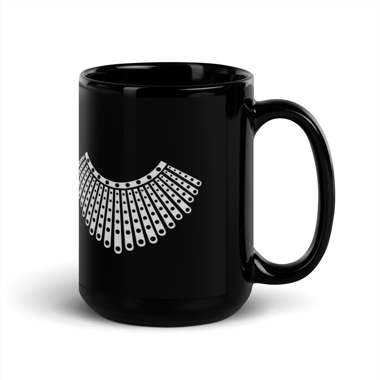 Black Glossy 15oz Mug RBG Collar