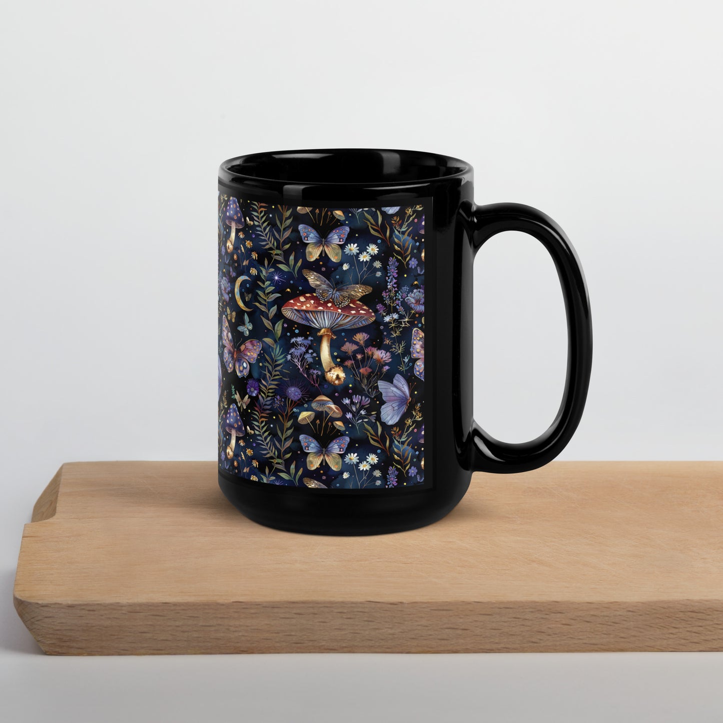 Black Glossy 15oz Mug Magical Night