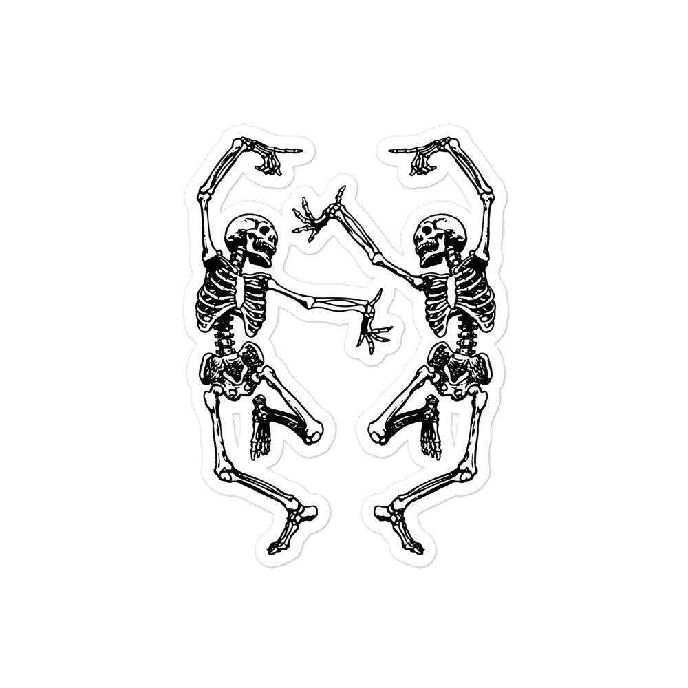 Bubble-Free Stickers Dancing Skellies