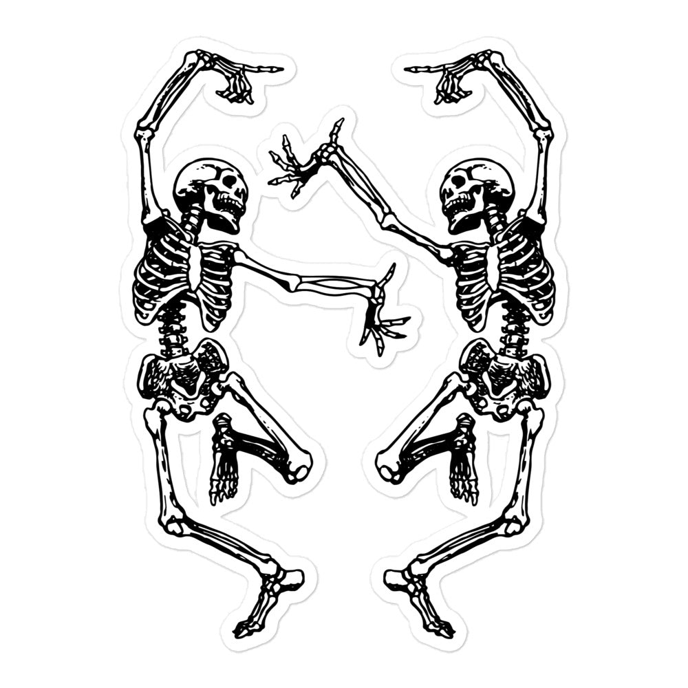 Bubble-Free Stickers Dancing Skellies