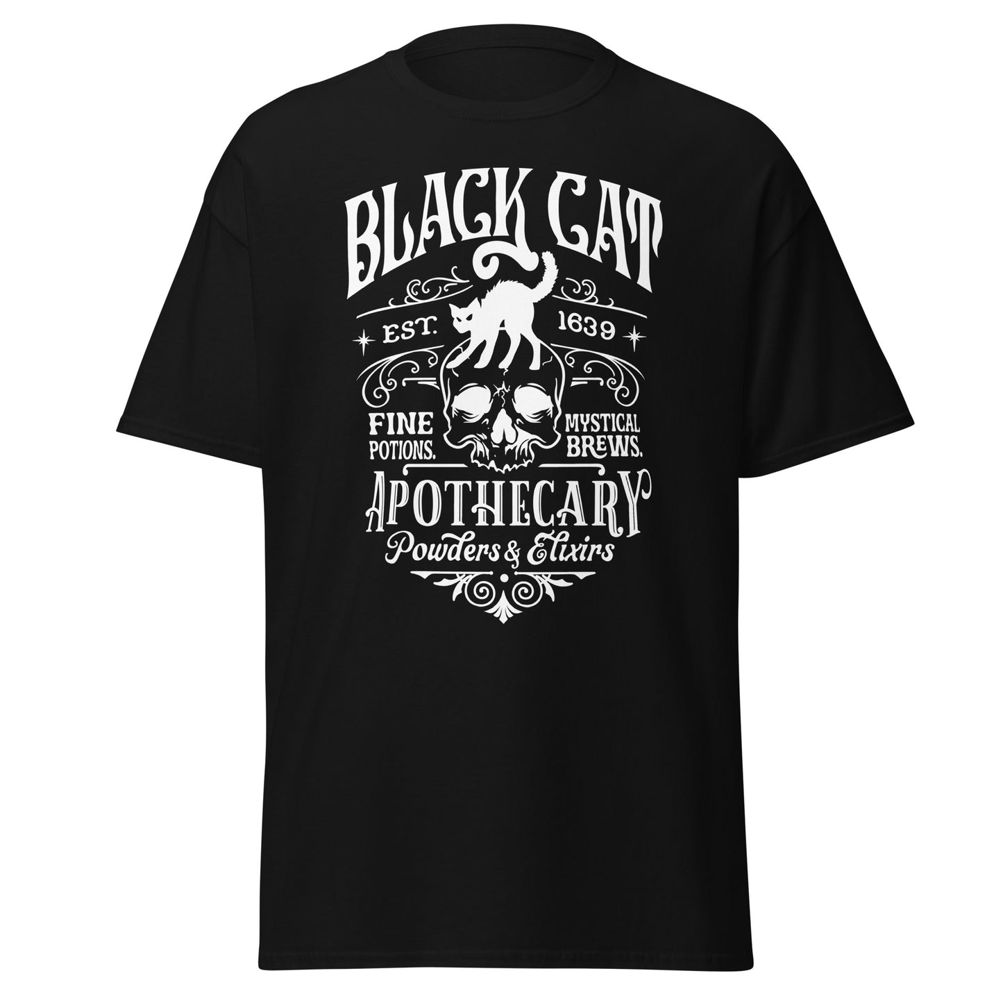 Unisex Short Sleeve Tee Black Cat Apothecary