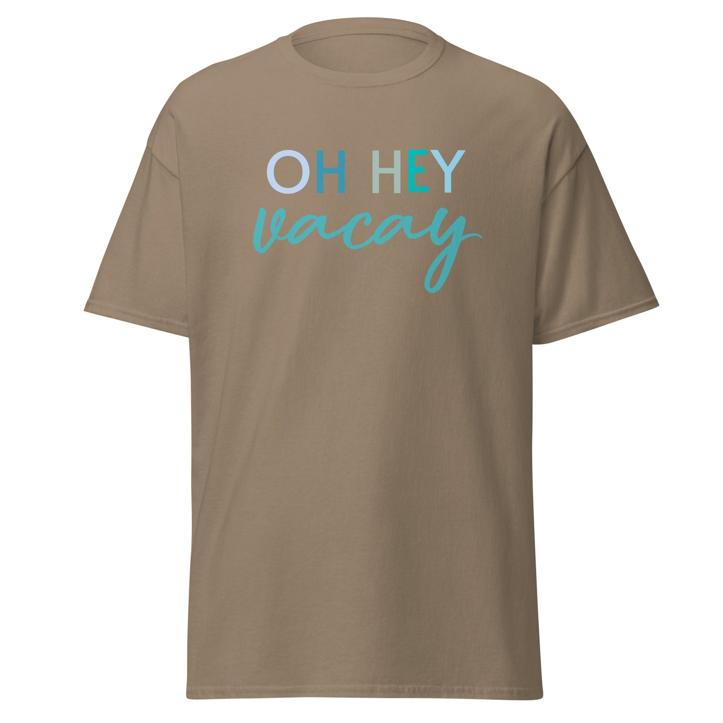 Unisex Short Sleeve Cotton Tee Oh Hey Vacay