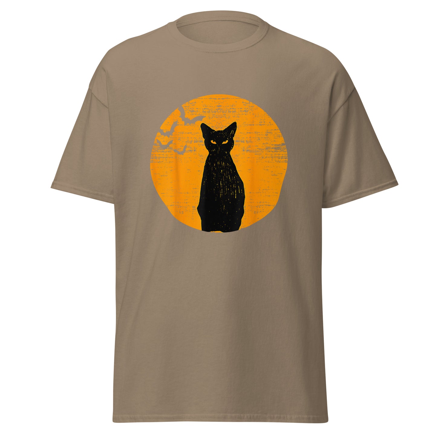 Unisex Short Sleeve Tee Vintage Black Cat