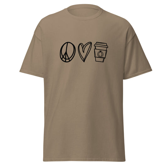 Unisex Short Sleeve Tee Peace Love Pumpkin Spice