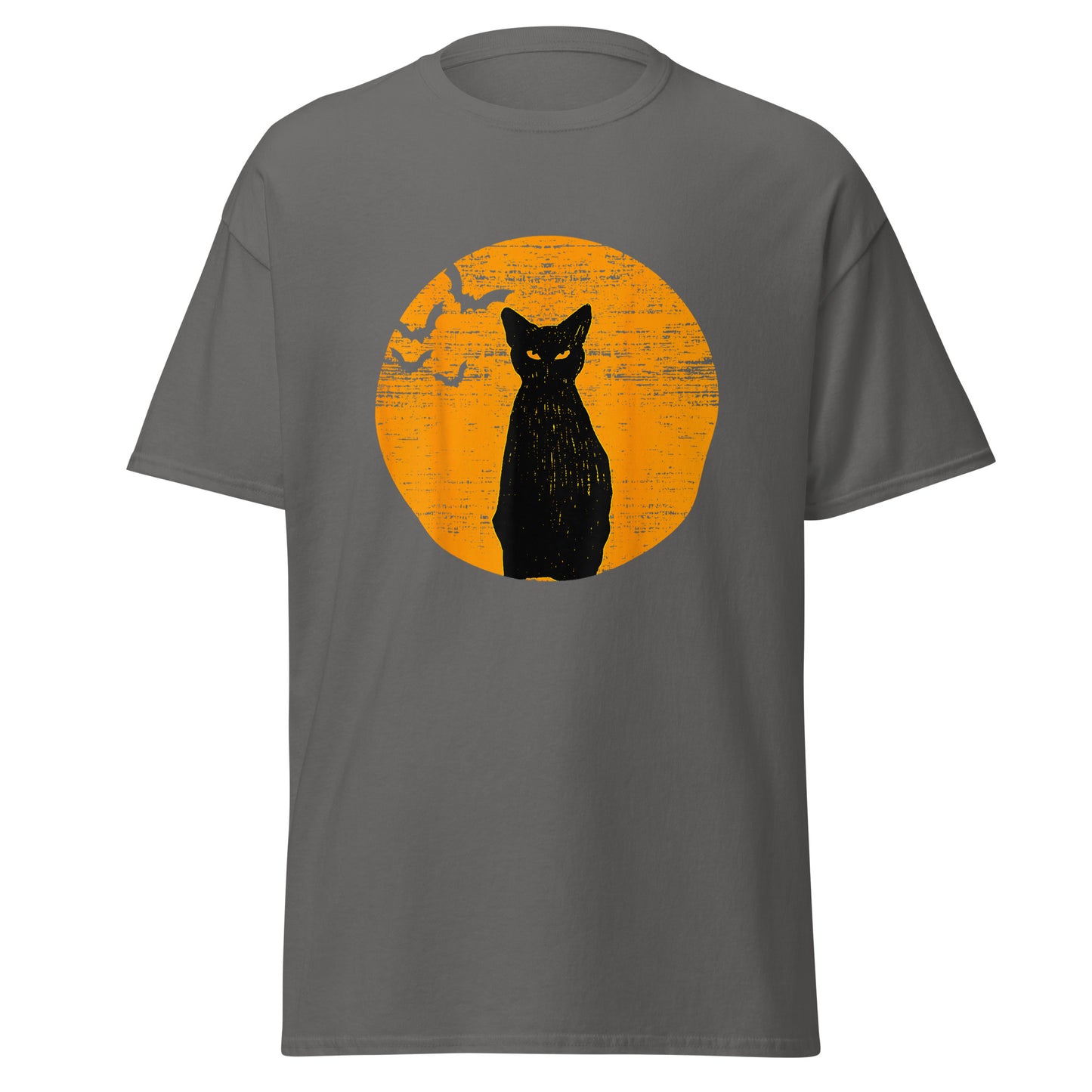 Unisex Short Sleeve Tee Vintage Black Cat