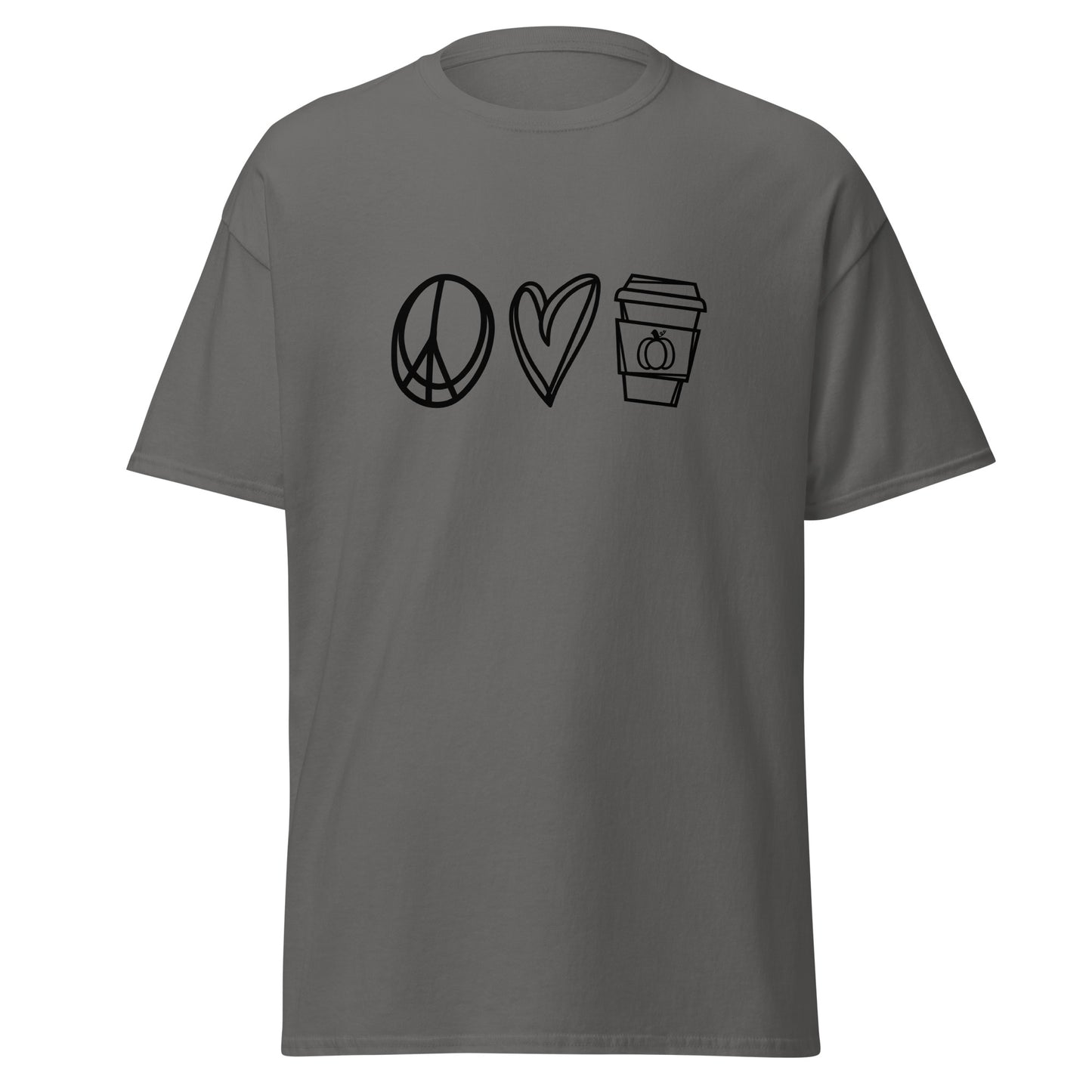 Unisex Short Sleeve Tee Peace Love Pumpkin Spice