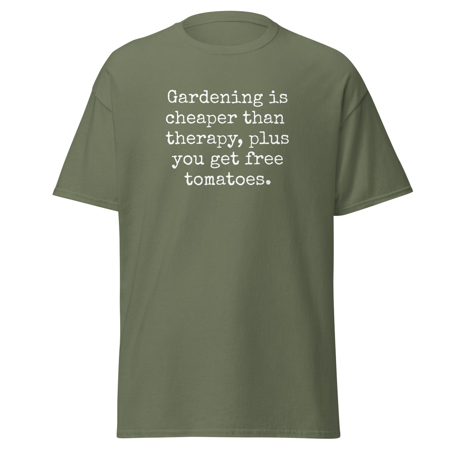 Unisex Short Sleeve Tee Gardening is Cheaper Than Therapy