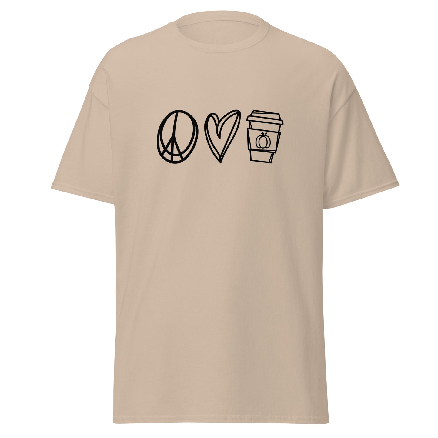 Unisex Short Sleeve Tee Peace Love Pumpkin Spice