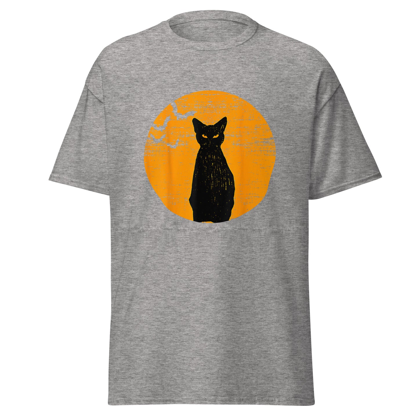 Unisex Short Sleeve Tee Vintage Black Cat