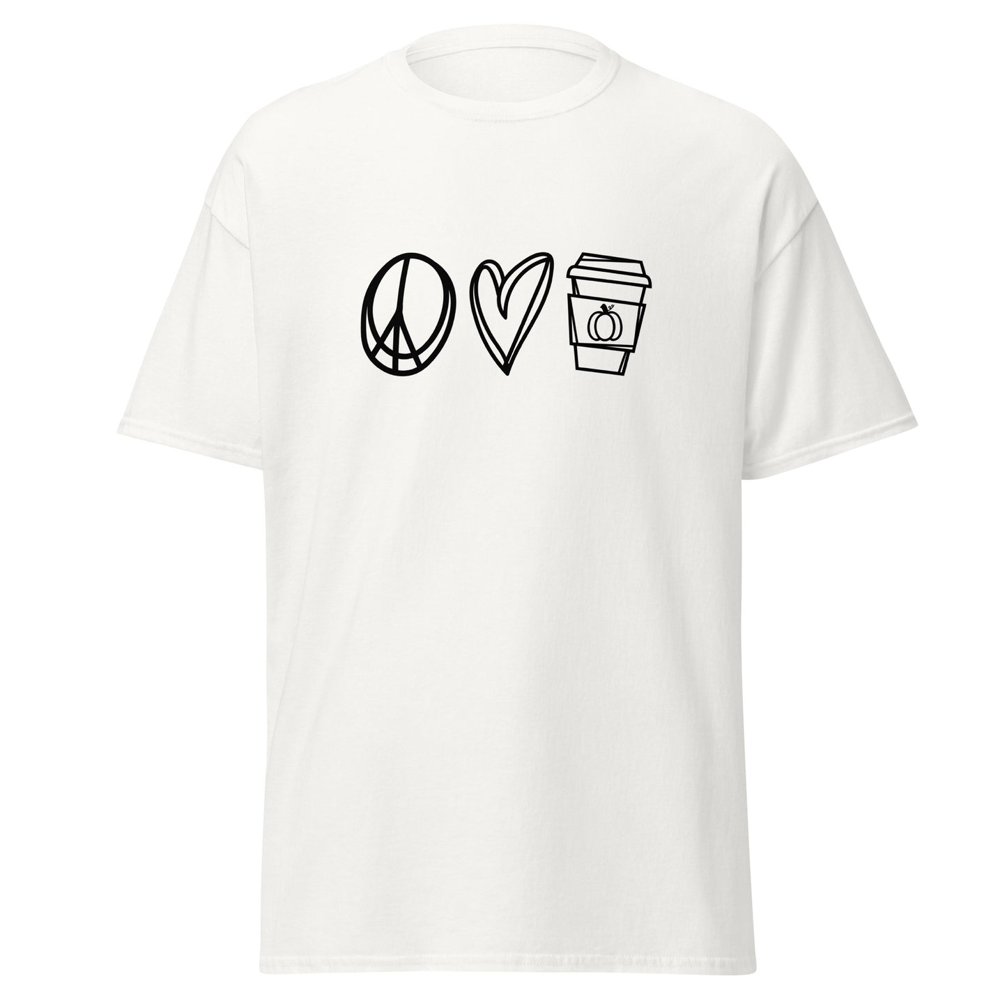 Unisex Short Sleeve Tee Peace Love Pumpkin Spice