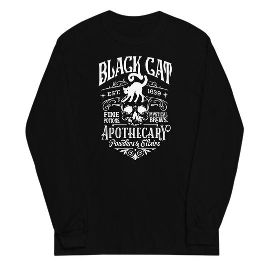 Unisex Long Sleeve Tee Black Cat Apothecary