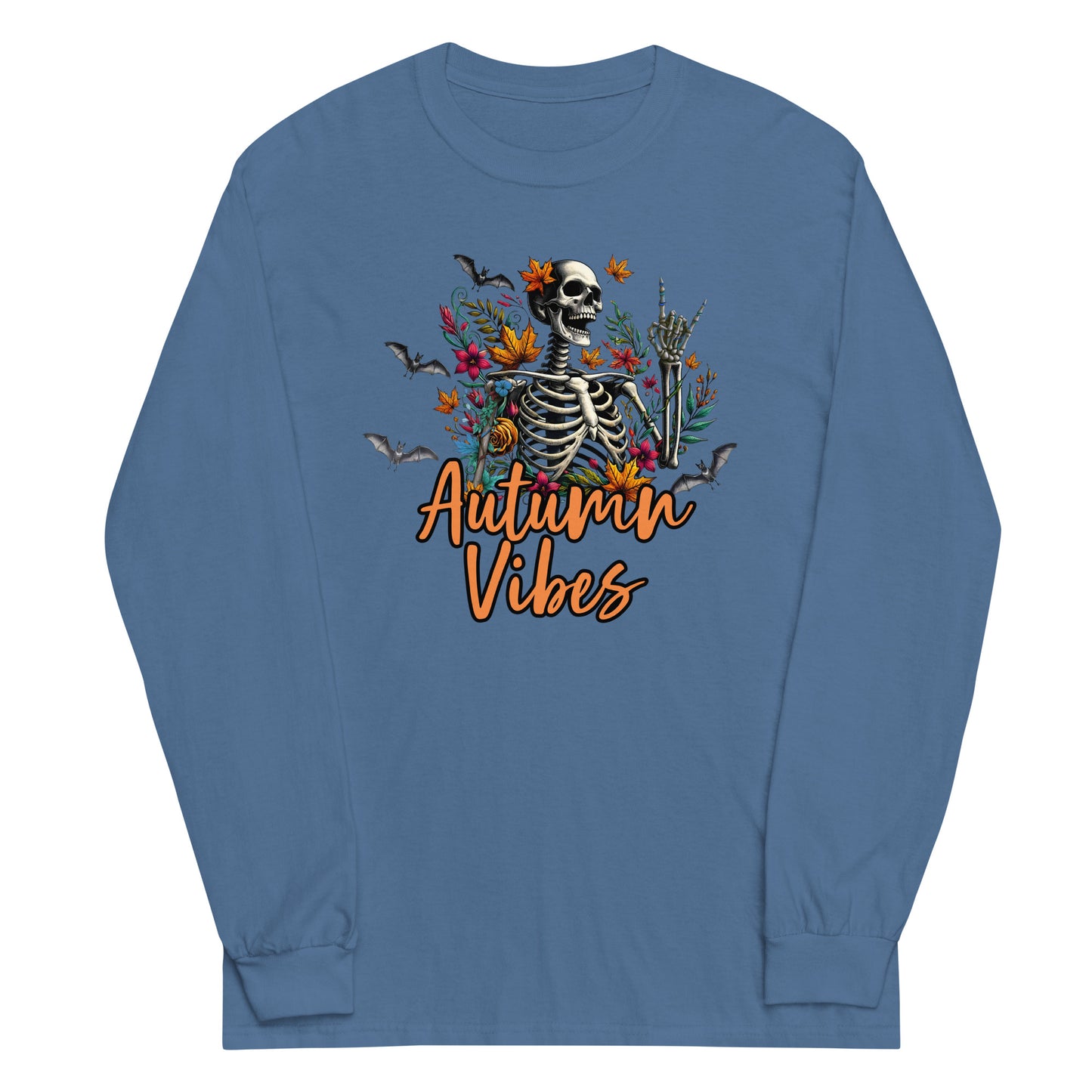 Unisex’s Long Sleeve Tee Autumn Vibes Skellie