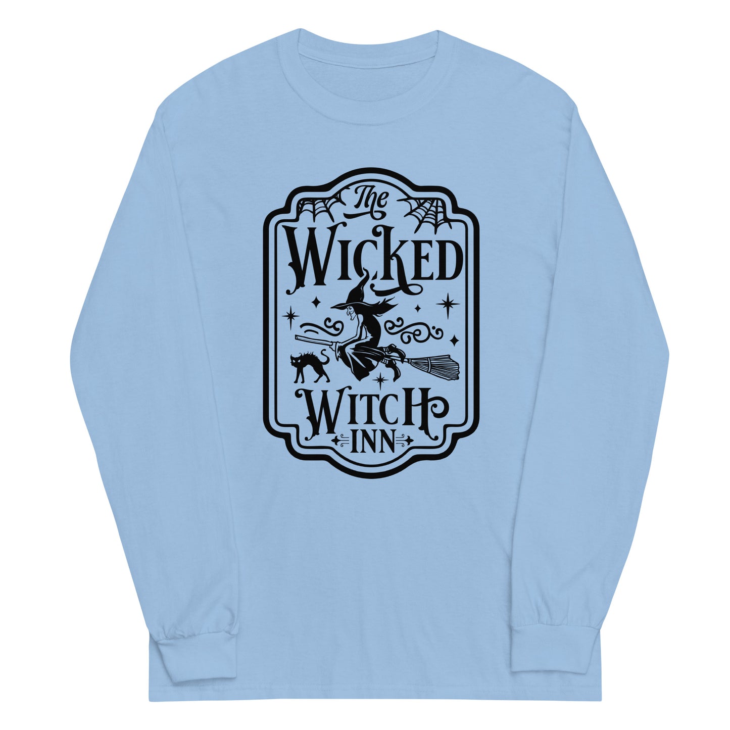 Unisex Long Sleeve Tee Wicked Witch Inn Black Ink